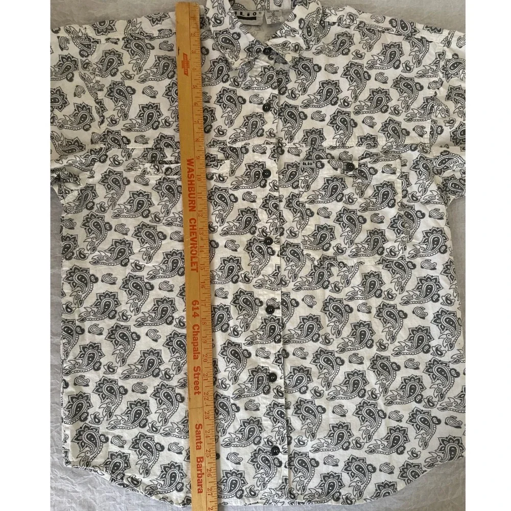 NWT ILIO Paisley Print Shirt Short Sleeve‎ Button Up Casual Top Mens Size Medium